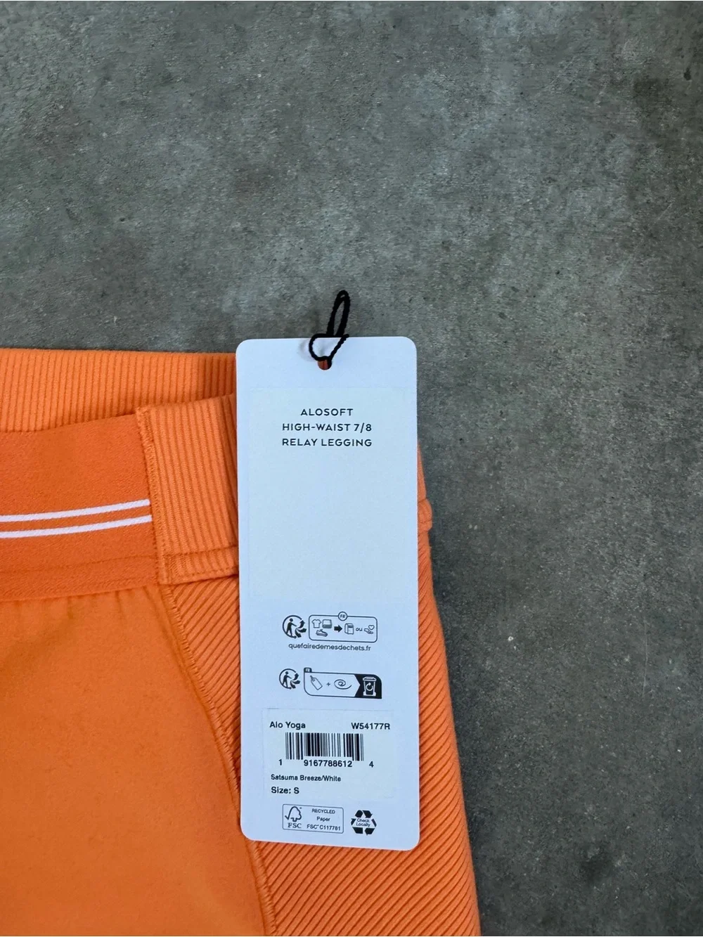 ALO alosoft High-Rise 7/8 relay Leggings in Satsuma Breeze